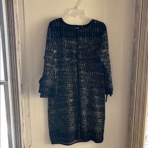 NIC+ZOE Blue Long Sleeve Cocktail Dress